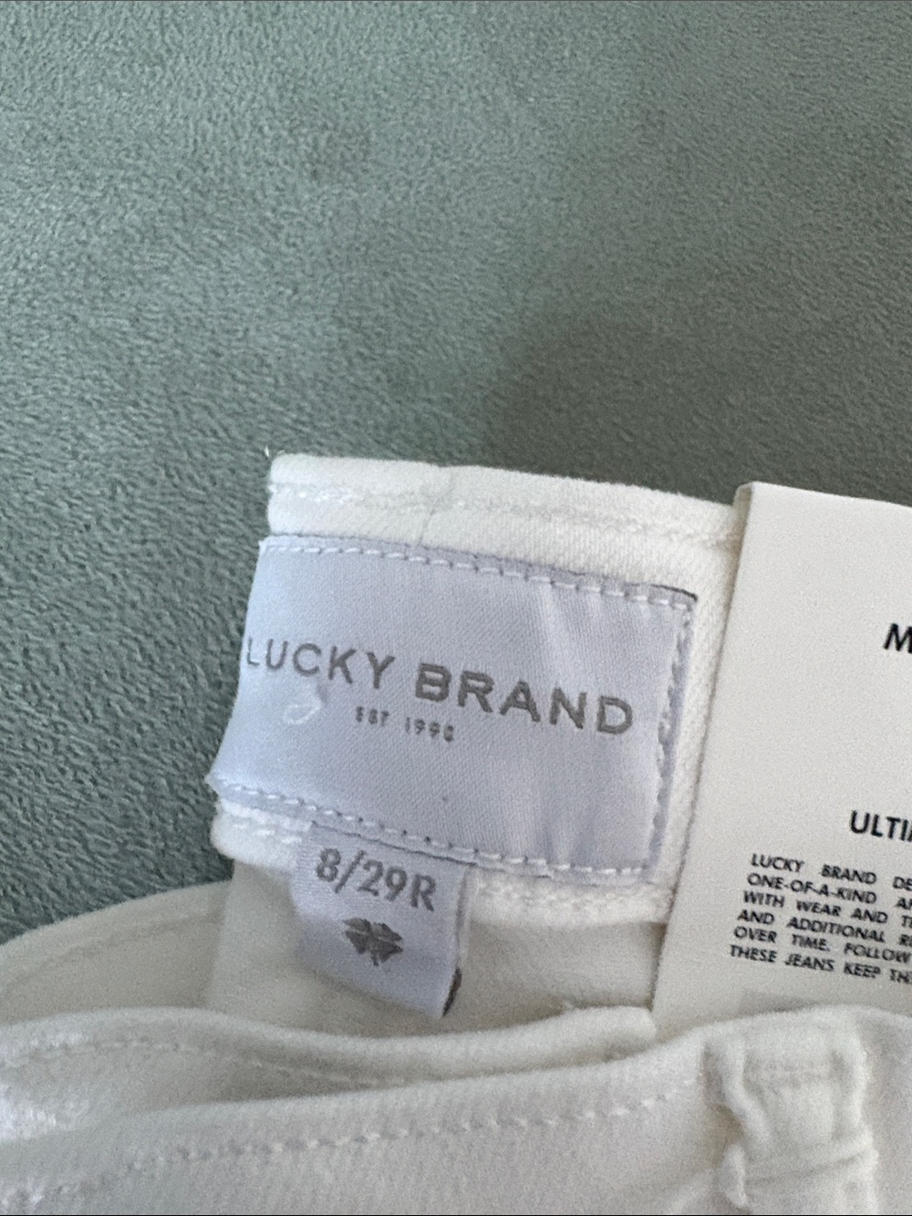 Mid Rise Flare White Women's Jeans - Picture 4 of 6